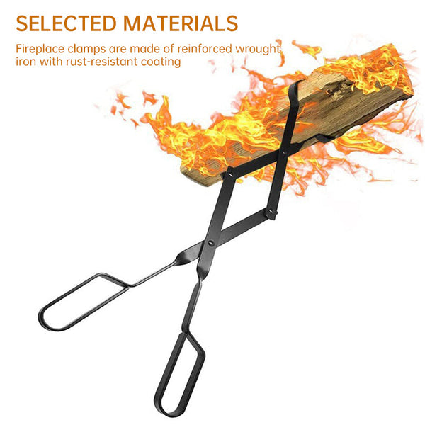 The Grizzly Grabber Fire Tongs are 26 - inch, heavy - duty, rust - resistant tools for camping and indoor/outdoor use.