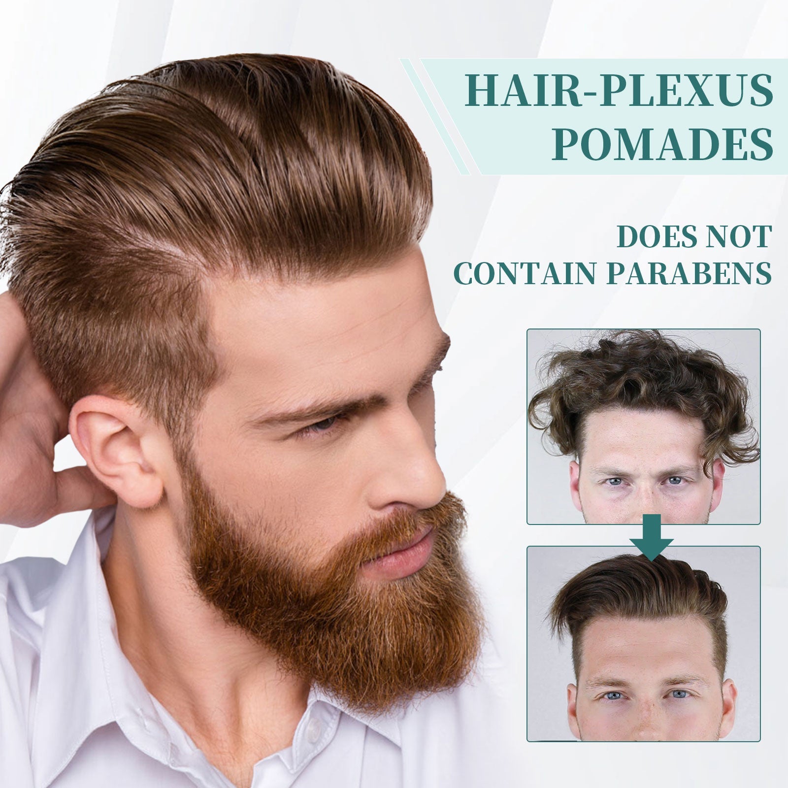 Hair-Plexus Pomades, Anti-Frizz Hair Care Moisturizing Shine Styling Gel Natural Volume