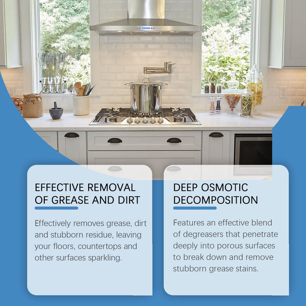 Heavy-Duty Grease Cleaner, Efficient Cleaning Stubborn Grease Kitchen Hood Grease Cleaner