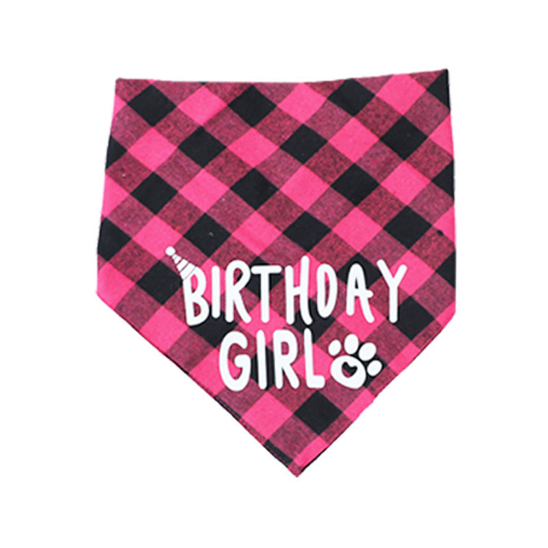 Pet Birthday Set  Triangle Scarf Hat Pet Party Decoration Styling Outdoor Creative