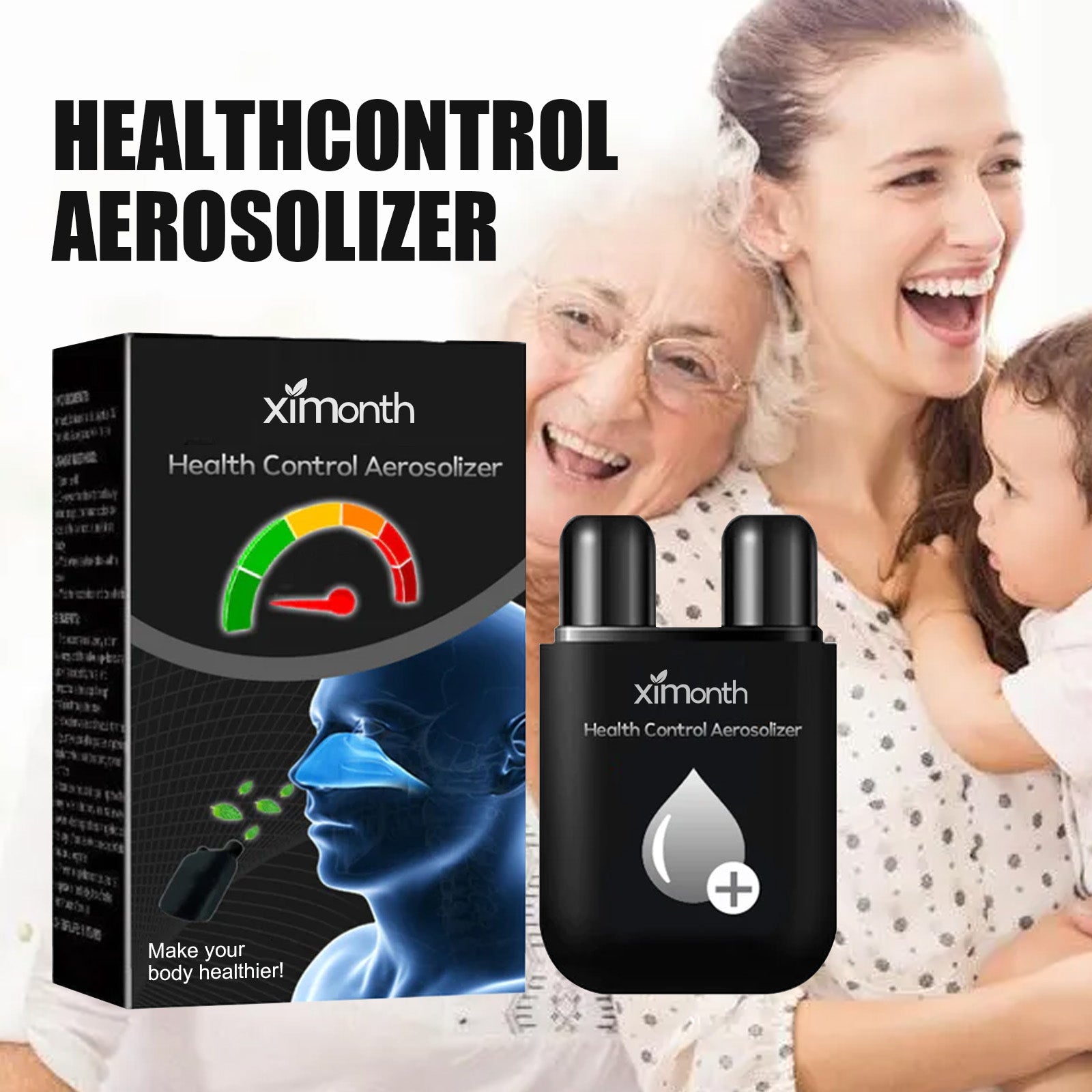 Health Control Aerosolizer, Nose Clean Nursing Relieve Congestion Itchy Nose Nasal Discomfort On Nose Nasal Absorption