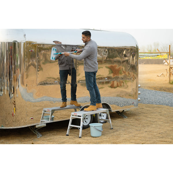 Work Platform Aluminum Portable Bench Folding Ladder ANSI Capacity 225 LBS 40