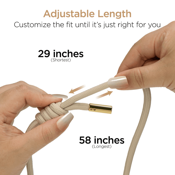 HyperGear TECHcessories Sand Braided Rope Universal Crossbody Phone Strap