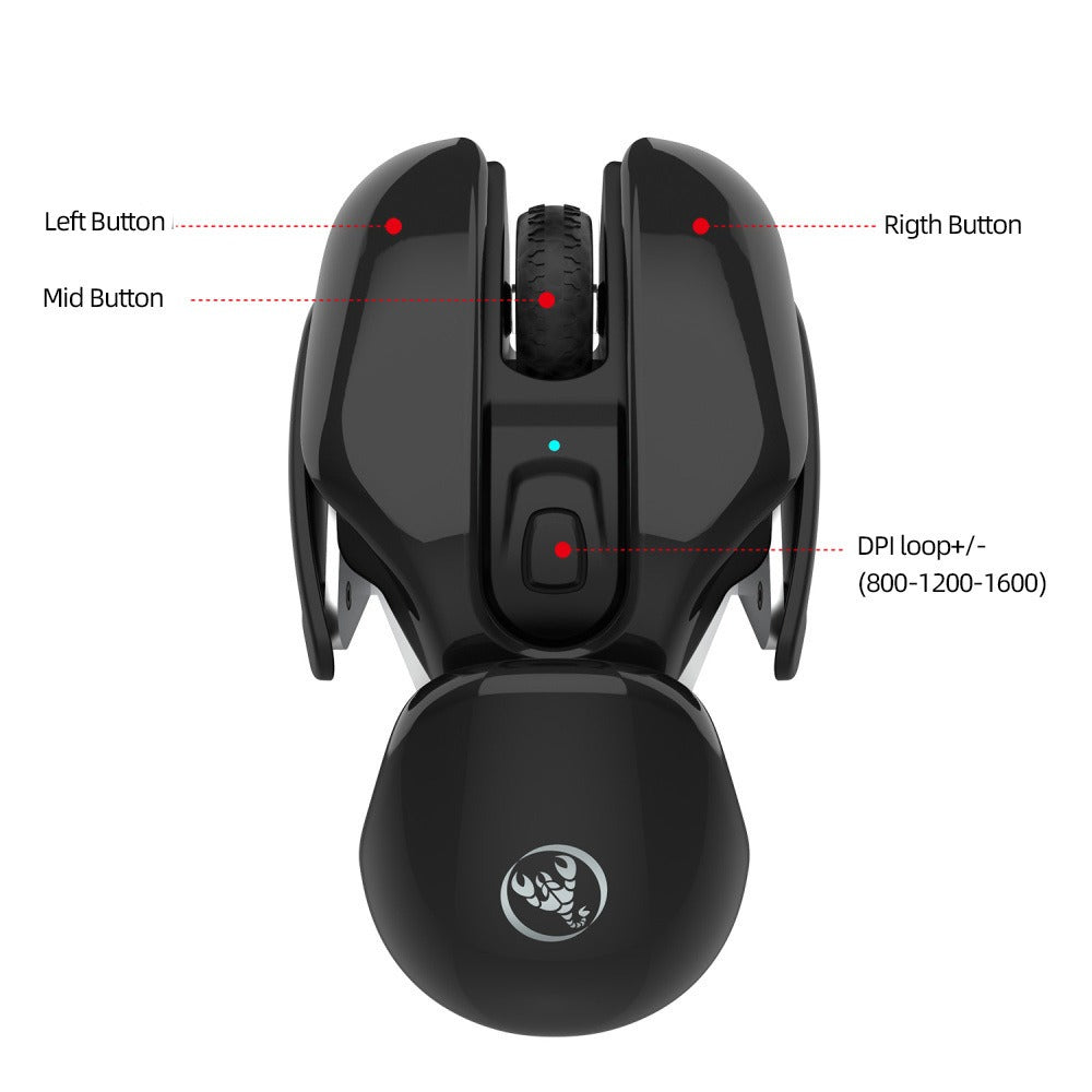 New USB wireless mouse 1600DPI rechargeable office mouse desktop laptop accessories