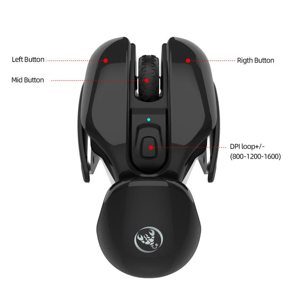 New USB wireless mouse 1600DPI rechargeable office mouse desktop laptop accessories