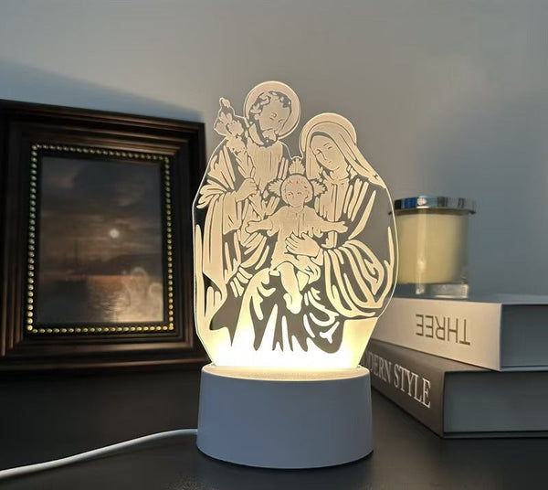 Acrylic 3D Night Light Creative Gift Bedroom Bedhead Atmosphere Plug in Small Desk Lamp