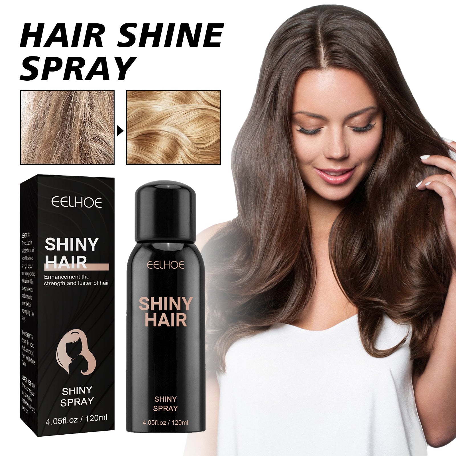 Hair Shine Spray Repair Dry And Irritated Hair Moisturizing Hair Treatment Spray For Damaged Hair