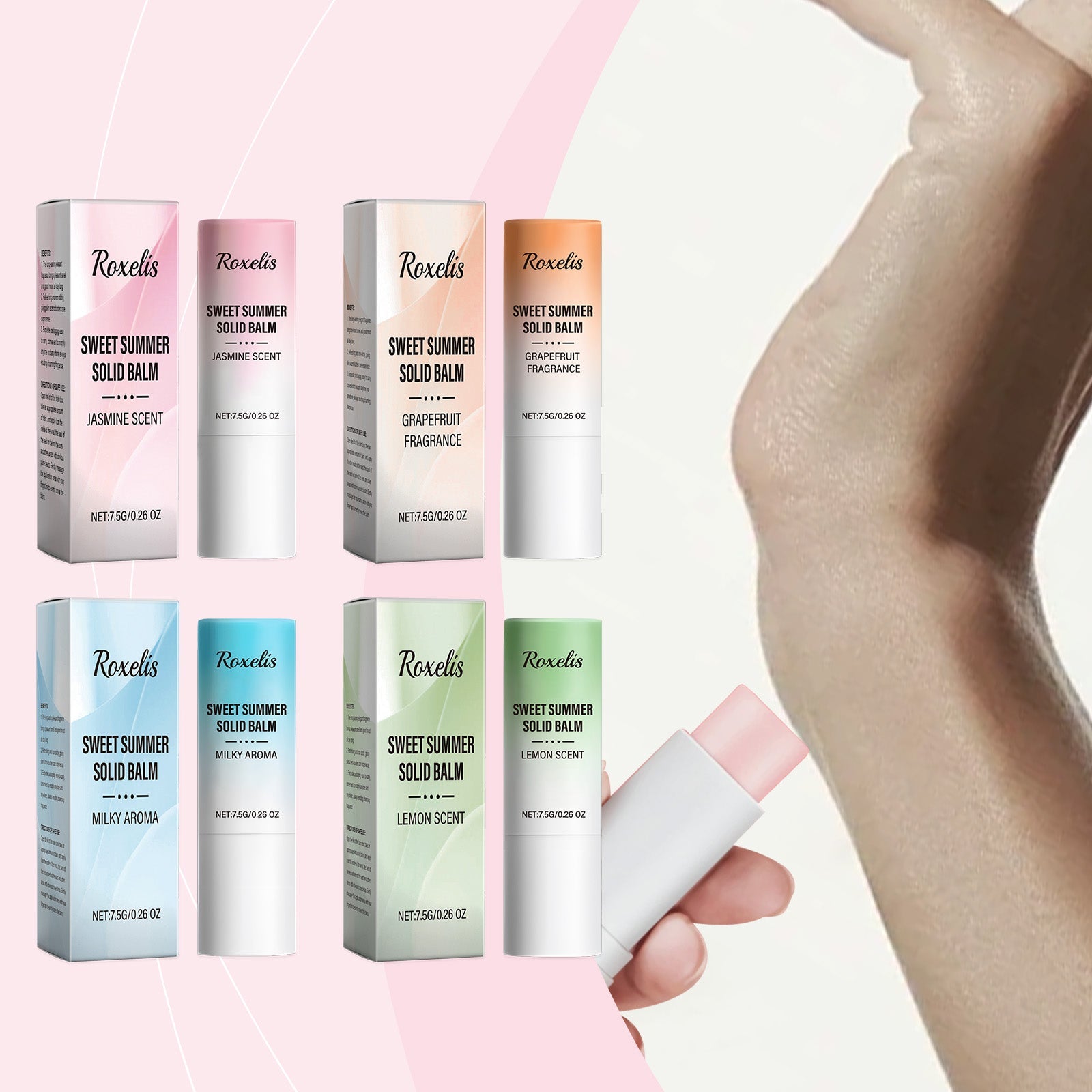 Sweet Summer Solid Balm Series Fresh And Elegant Portable Care Solid Balm With Fragrance And Charm