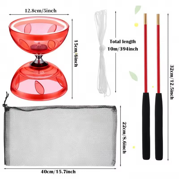 Chinese Portable Diabolo Set – All-Age Fitness for Indoor/Outdoor Agility