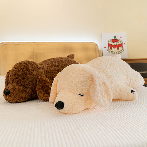 Poodle Doll Super Soft Long Pillow for Lying Dogs Bedside Pillow Doll