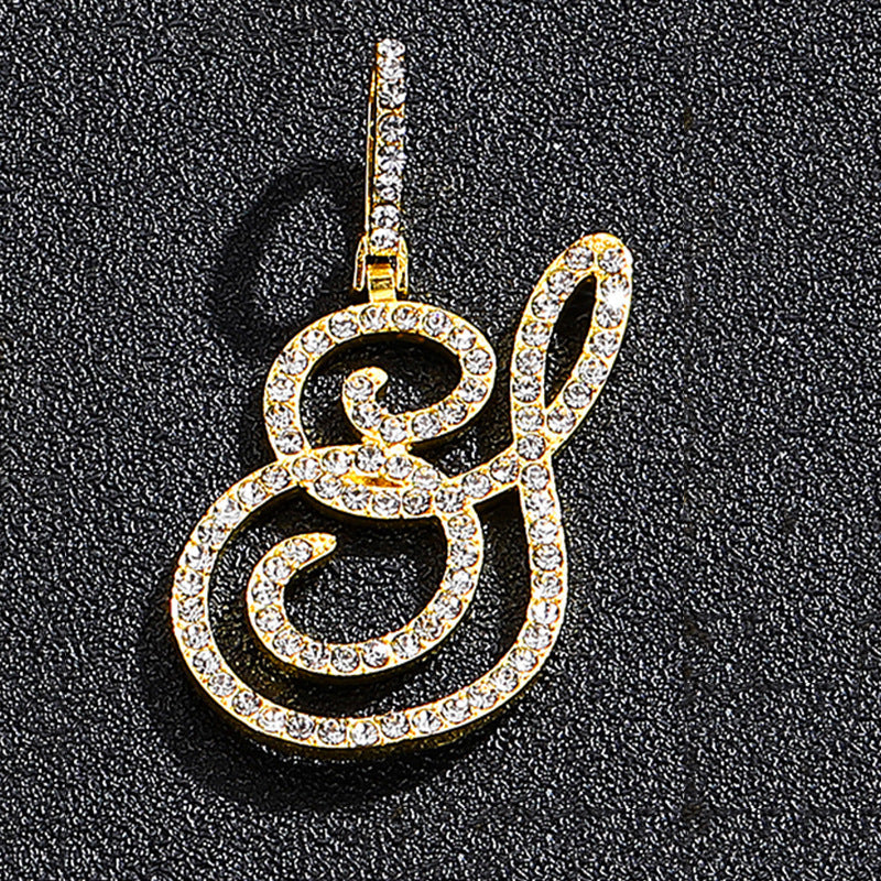 Hip hop accessories grass letter pendant melon seed buckle Cuban chain accessory