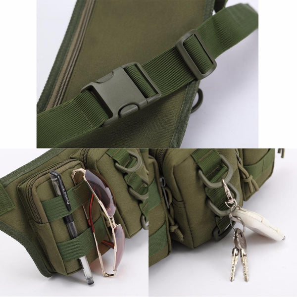 Black Hawk Commandos Waist Bag 3-Sack Portable Waterproof camouflage pack for Travel workout sports outdoor