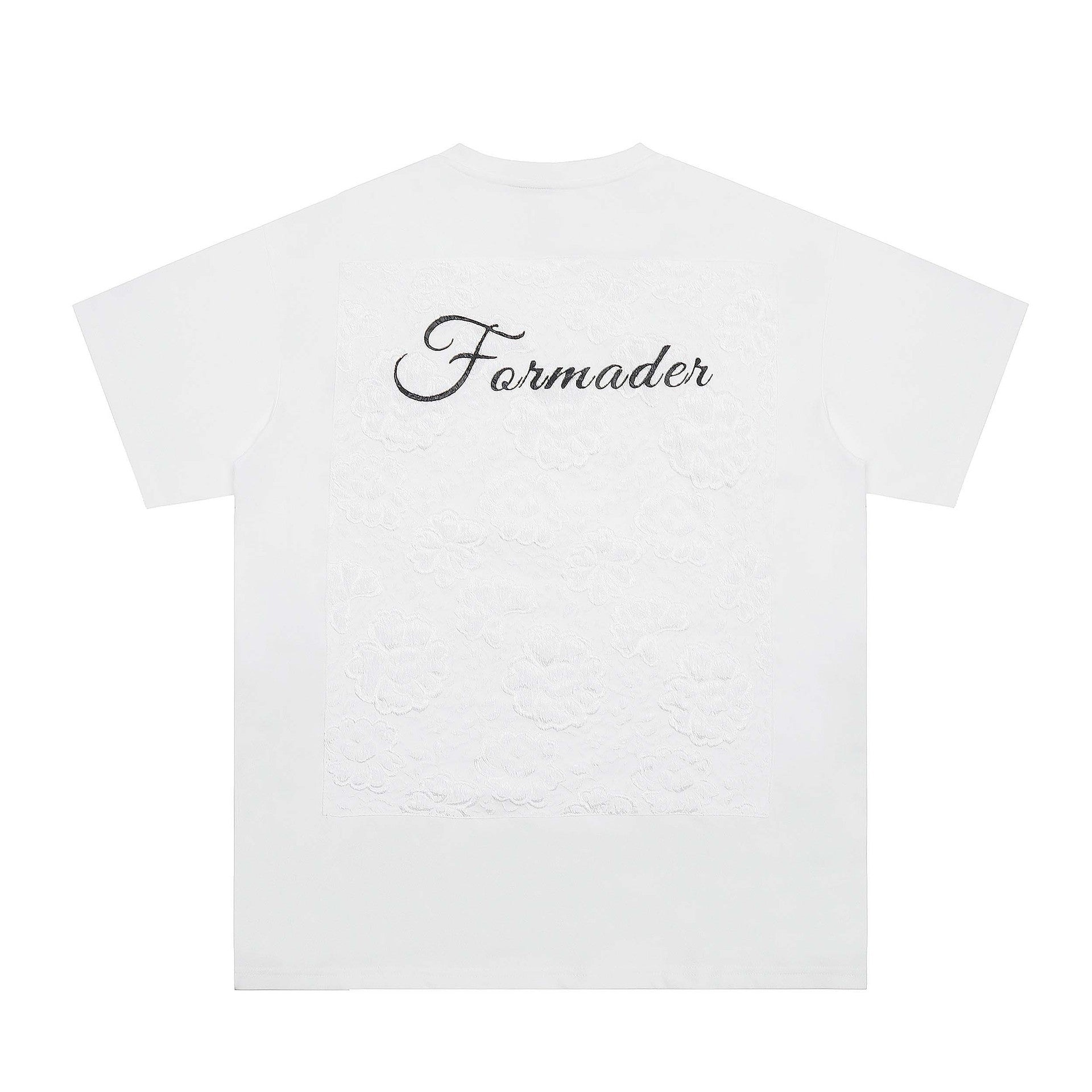 Niche High Street Floral Letter Print Short Sleeve T-Shirt INS Trendy American Summer Men's Casual Crew Neck Half Sleeve