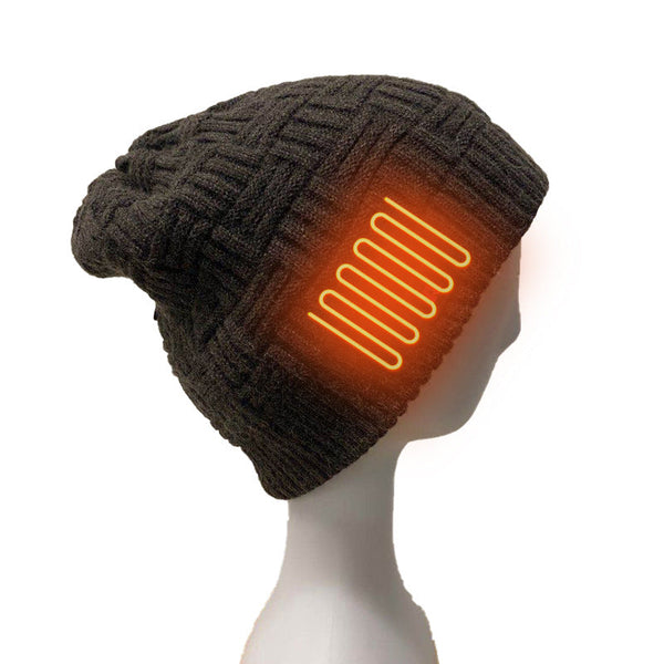 Knitted Thermal Cap Electric Heating Cap Outdoor Cold Proof Carbon Fiber Heating Cap