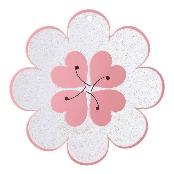 Lucky Flower Heat Insulation Mat Simple Wind Table Heat Insulation Mat Anti scalding Bowl and Dish Mat Household Plate Mat PVC Mat