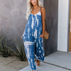 Sexy Wide-Leg Printed Jumpsuit with Strap for Women