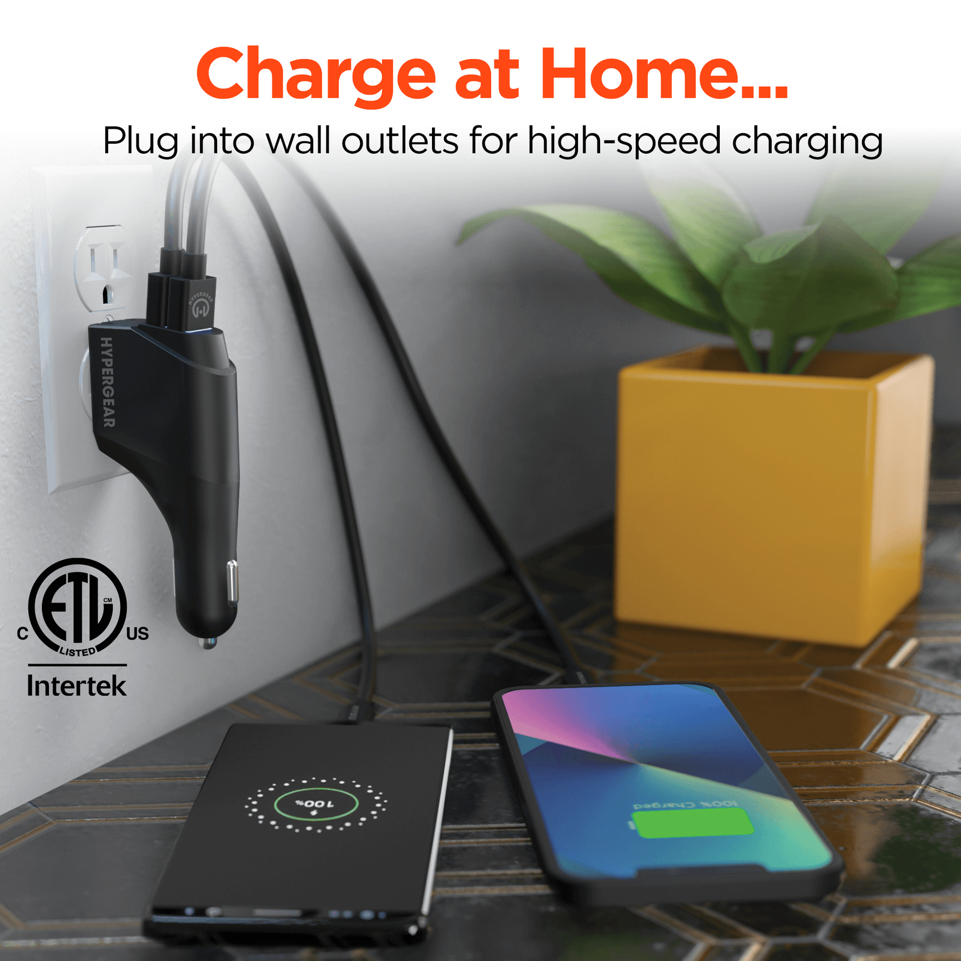 HyperGear Hybrid 2.1A Dual USB Car/Wall Charger