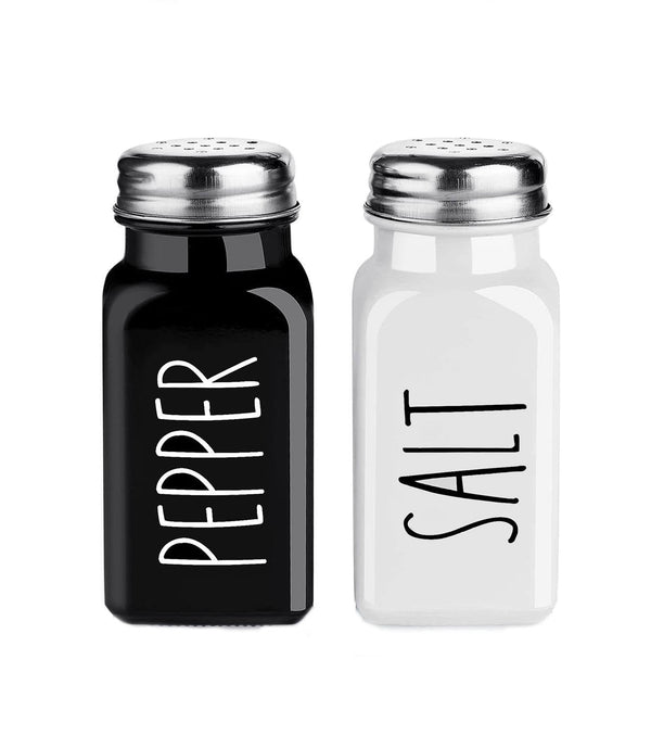 Black and white seasoning jar pepper salt bottle seasoning box square glass