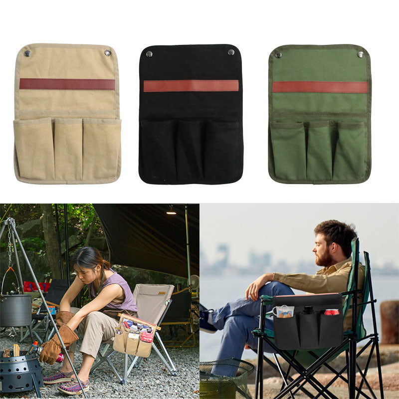 Outdoor chair armrest hanging bag Outdoor camping side multifunctional storage bag