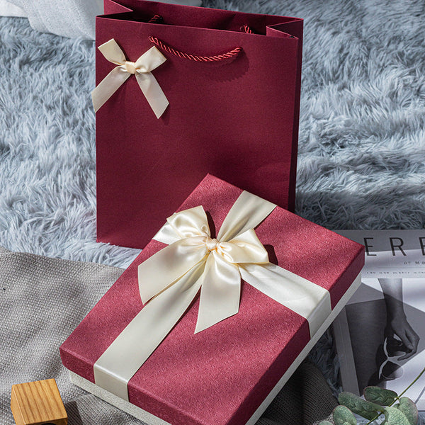 Bow gift box high-end world cover gift box for boys birthday shirt packaging box