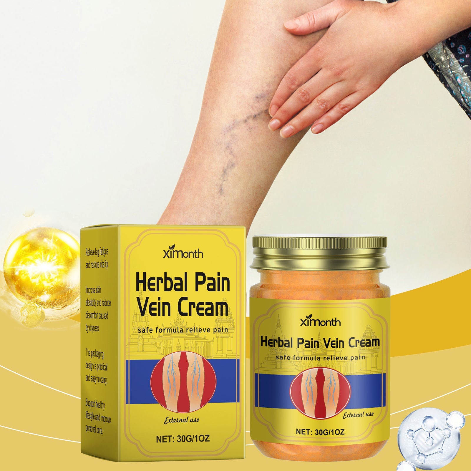 Herbal Leg Care Cream, Pamper, Massage, Repair And Relieve Uncomfortable Legs