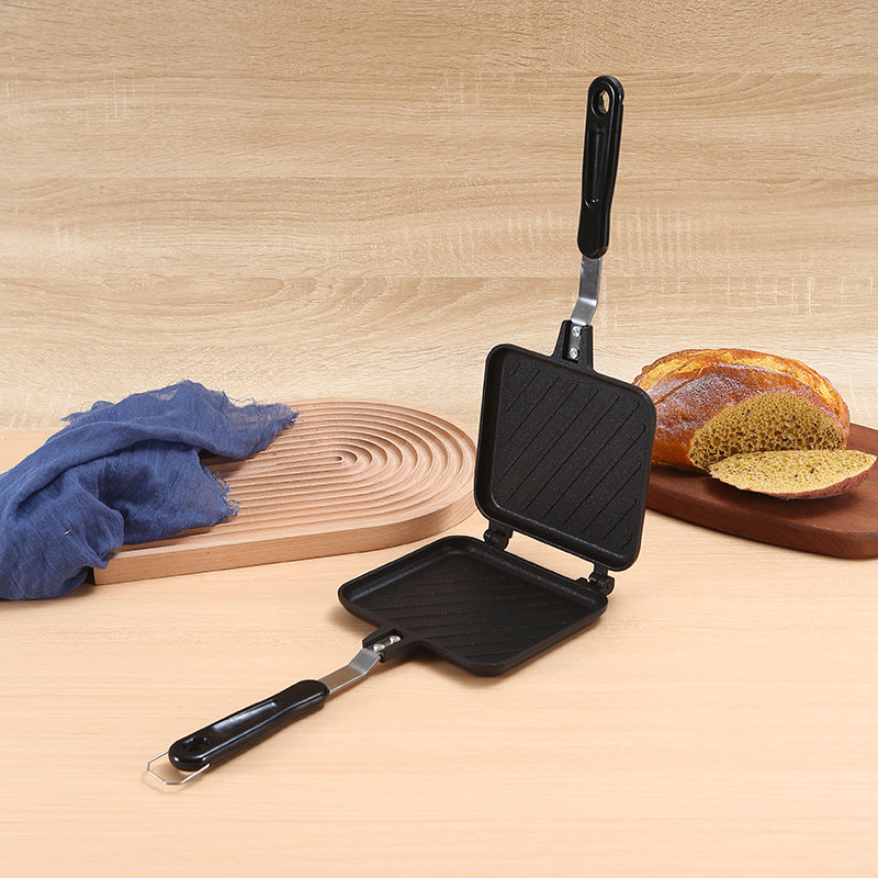 Aluminum Sanming Pan Round Double-sided Pattern Waffle Mold Home Breakfast Pancake Tool