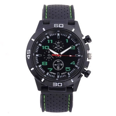 Rubber Fashion Sports Men's Watch Car Line Strap Silicone Student Watch