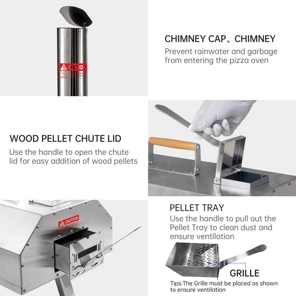 Stainless Steel Pizza Oven Outdoor 12