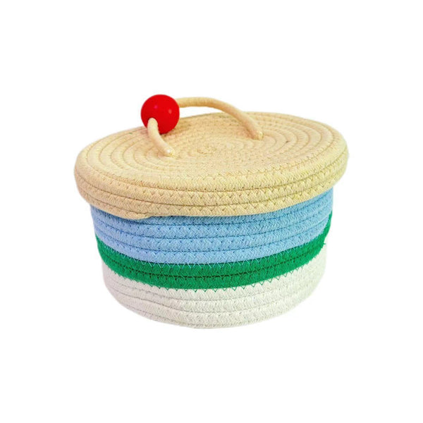 Home Cotton Weaving Storage Basket Ins Wind Vegetable Toy Storage Basket Living Room Miscellaneous Display Underwear Storage Basket
