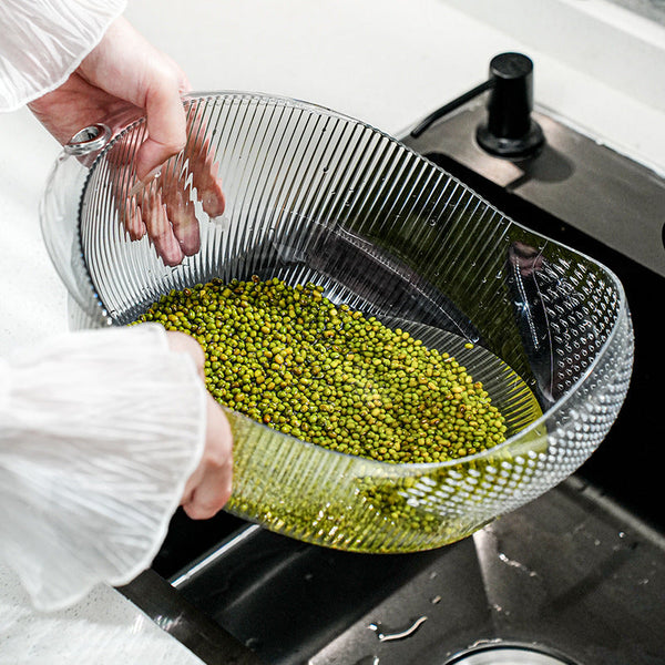 Household washing basket basin plastic drain basket wash fruit basin rice basket storage basket