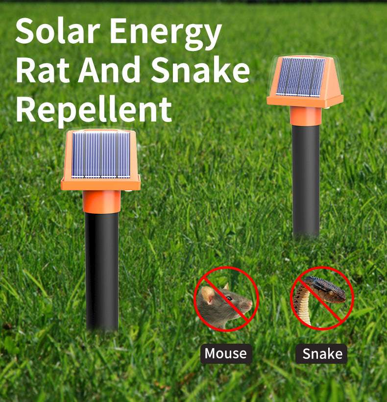 High Power Rat Repeller LED Light Source Variable Frequency Ultrasonic Snake Repeller Solar Rat Repeller