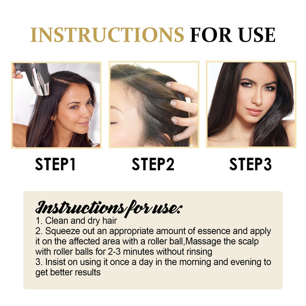 Hair Boost Darken Strengthen Essence, Scalp Massage Moisturizing Hair Roots Thick Smooth Hair Care Ball