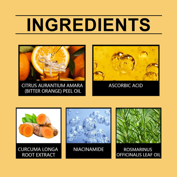 Vitamin C Turmeric Brightening Oil, Vitamin C Moisturizing Facial Skin Moisturizing, Hydrating And Brightening Skin Essential Oil