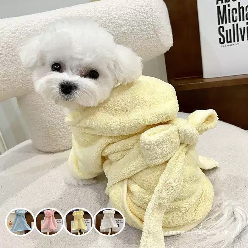 Dogs can wear bathing and drying bathrobes in all seasons bath towels thickened absorbent towels