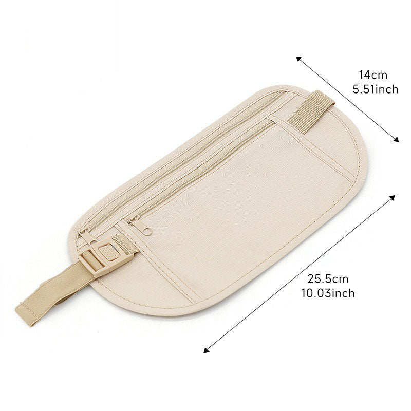 Sports waist bag for men and women, close fitting invisible outdoor running waist bag, multifunctional ultra-thin mobile phone waist bag