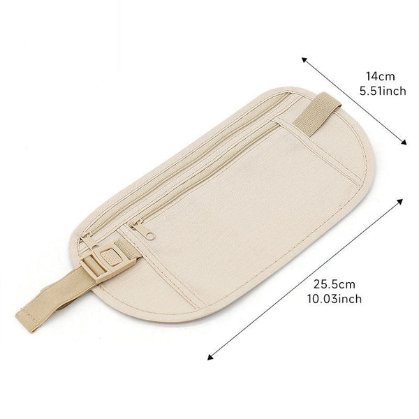 Sports waist bag for men and women, close fitting invisible outdoor running waist bag, multifunctional ultra-thin mobile phone waist bag