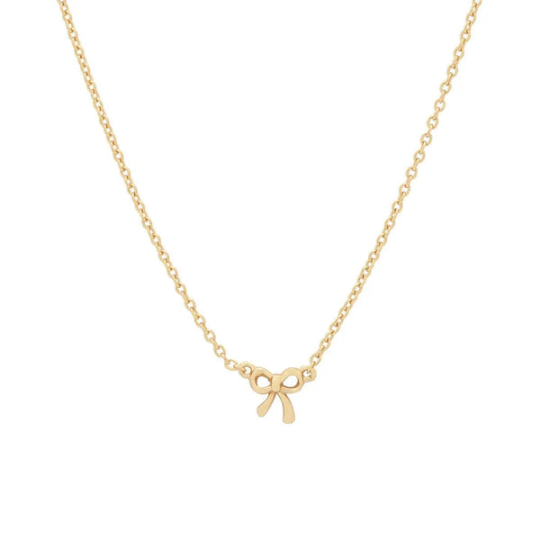 18K Gold-Plated Bow Necklace