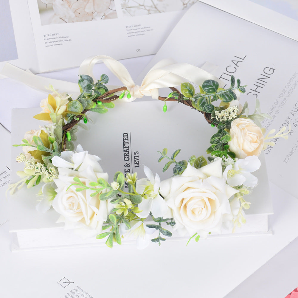 Simulated flower headdress tourist vacation princess flower fairy performance dance hair accessory female