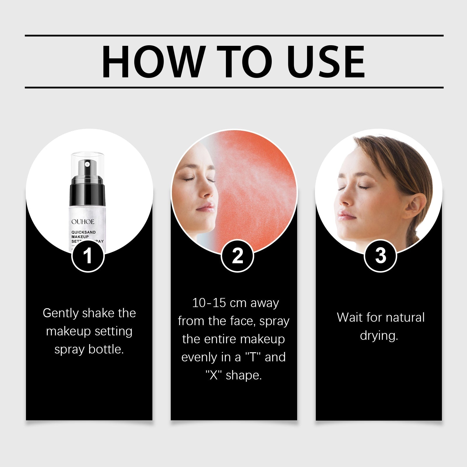 Quicksand Setting Spray Natural Lightweight Multi-Effect Moisture Moisture Mist Refreshing Portable Makeup Spray