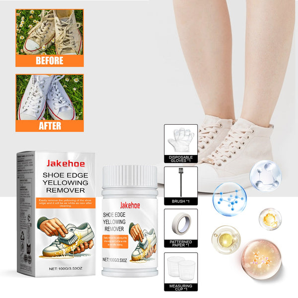 Little White Shoe Cleaner, Small White Shoes Sneakers Clean Upper Dirt Yellow Edge Brightening White Cleaning Lotion