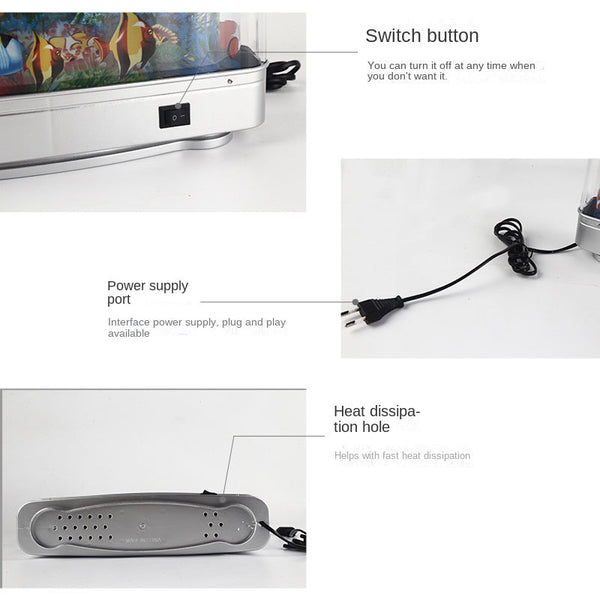 Ornamental fish simulation lamp, aquarium lamp, LED sea view lamp, desktop home night decoration small table lamp, small fish lamp