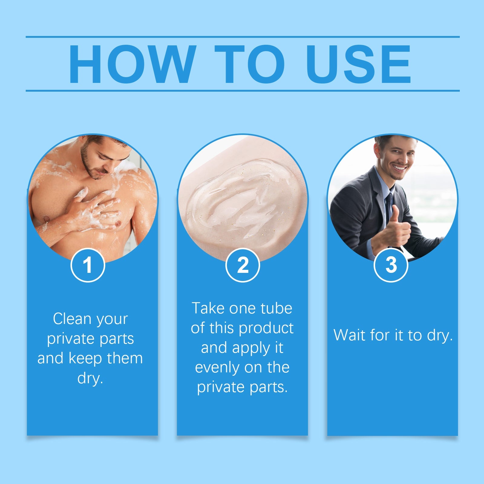 Men's Body Care Gel, Relieve Men's Physical Discomfort Care Gel