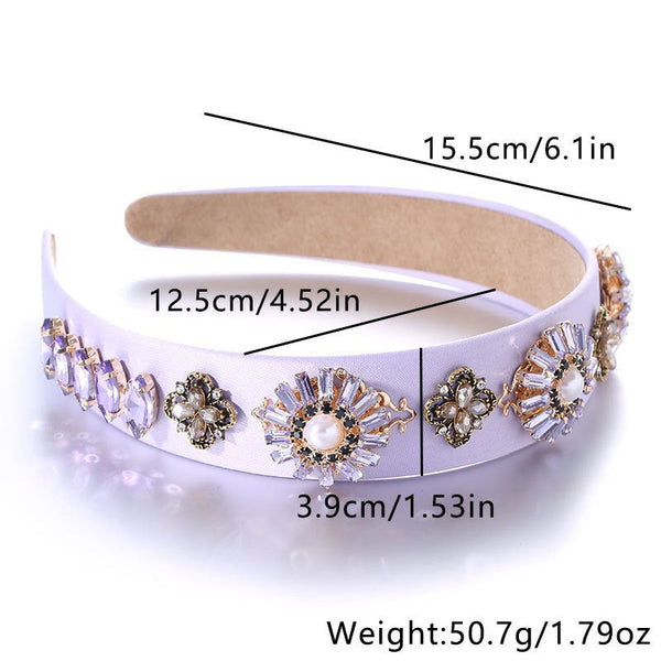 Fashionable Baroque Retro Set Water Diamond Flower Headband