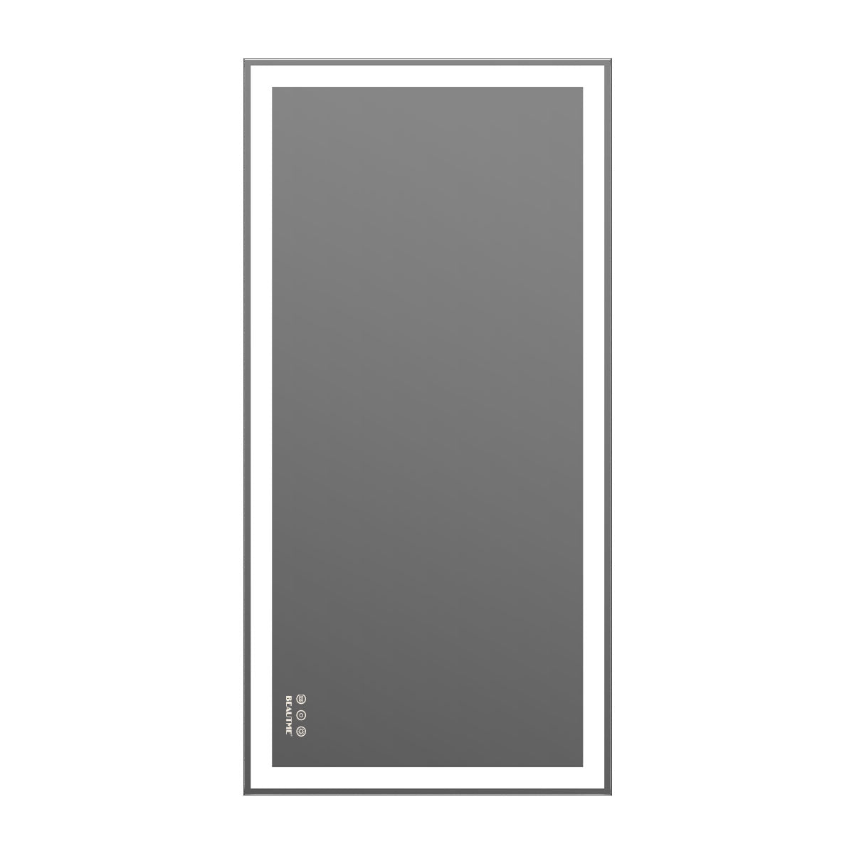 48x24 inch LED bathroom makeup mirror wall mounted adjustable light anti fog touch switch with memory intelligent large bathroom