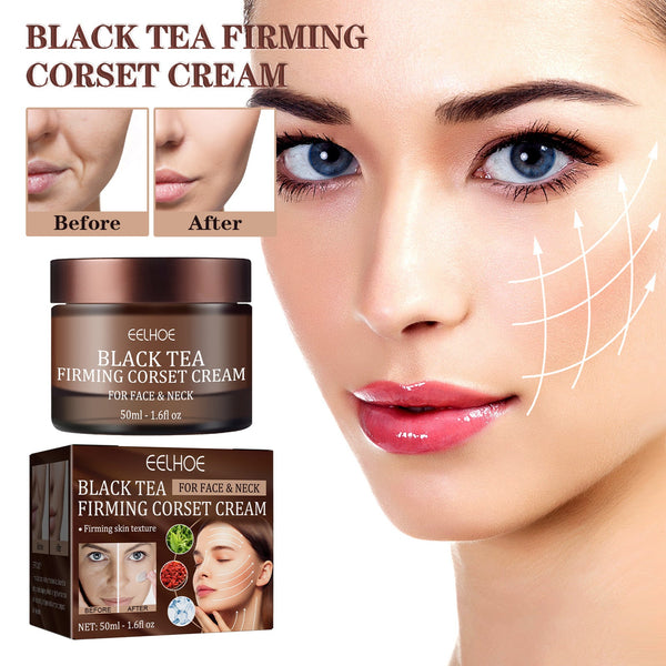 Black Tea Firming Moulding Face Cream, Moisturizing Softening Skin Firming Shrinking Pore Face Cream
