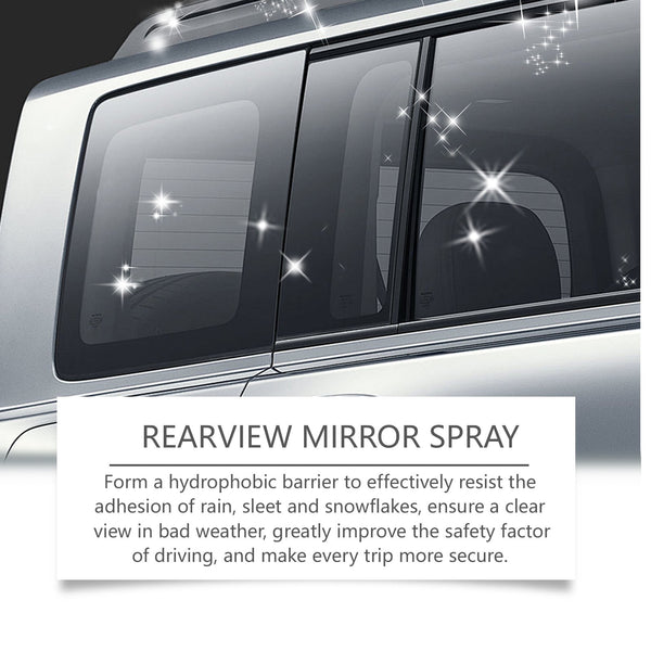 Car Window Rain Spray, Decontamination Descaling Water Stains Improve Vision Rearview Mirror Cleaning