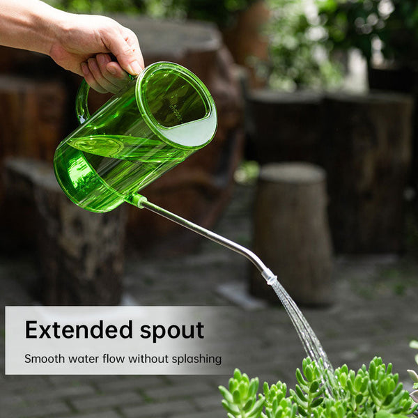 New 1.5L garden watering can, large-capacity detachable watering device, stainless steel long-spout home garden supplies