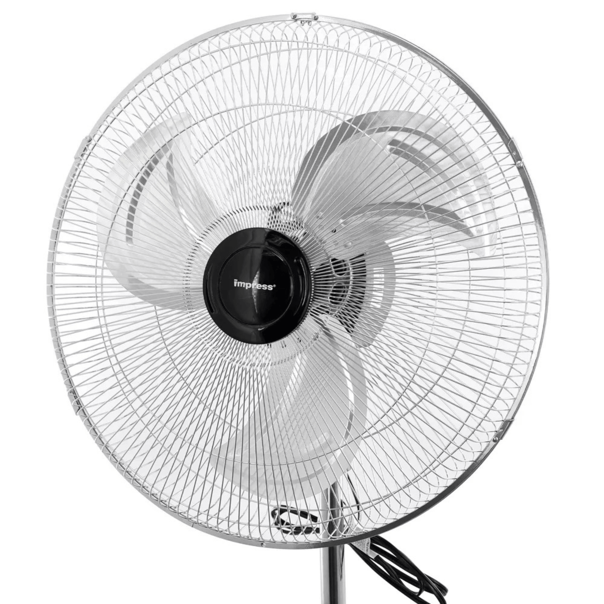 Impress 18-Inch 2-in-1 Chrome Hi-Speed Industrial Oscillating Fan