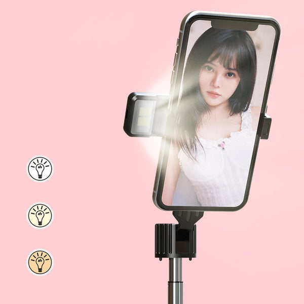 New P90 Series Tripod Reinforced Selfie Stick Outdoor Mobile Phone Live Support Dual Fill Light Selfie Stick