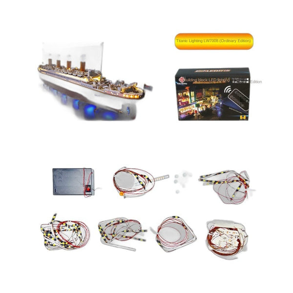 DIY building block lighting compatible with LEGO 10294 Titanic LED lights